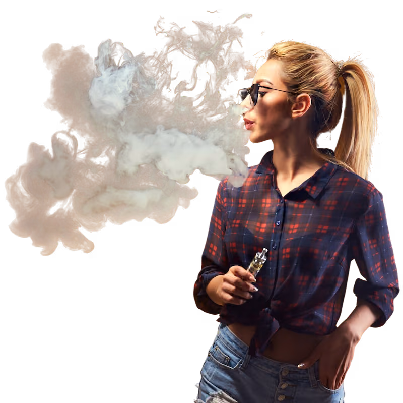Woman with vape